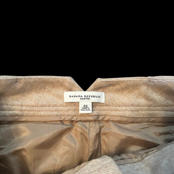 Banana Republic Tan Wool Blend Martin Fit Sleek Trouser Pant 4S - Picture 5 of 7